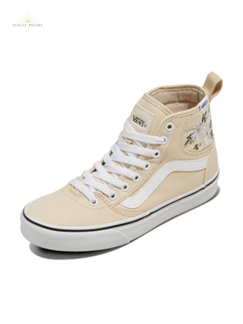 Womens Canvas High Top Lace Up Flat Casual Sneakers Embroidered Padded Ankle